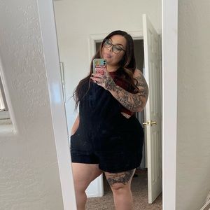 Torrid overalls size 3 + strappy black lingerie